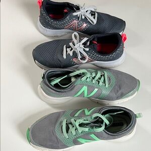New Balance Women's Sneakers - Grey with a coral pink and Gray with Green